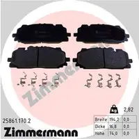 ZIMMERMANN Bremsbel&auml;ge + Wako f&uuml;r AUDI A4 A5 A6 A8 Q5 Q7 Q8 VW TOUAREG vorne