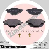ZIMMERMANN Bremsbel&auml;ge Citroen C4 Grand / Picasso II f&uuml;r Peugeot 308 II hinten