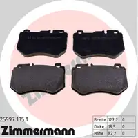 ZIMMERMANN Bremsbel&auml;ge + Wako MERCEDES C-KLASSE W205 A205 C205 S205 vorne