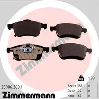 ZIMMERMANN Bremsbel&auml;ge FIAT 500L (351_, 352_) 1.4 + 1.4 LPG 1.6 D Multijet vorne