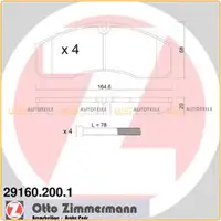 ZIMMERMANN Bremsbel&auml;ge Bremskl&ouml;tze IVECO Daily 3 RENAULT TRUCKS Mascott vorne