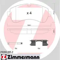 ZIMMERMANN Bremsbel&auml;ge Bremskl&ouml;tze Mercedes Sprinter 4,6t f&uuml;r VW Crafter vorne