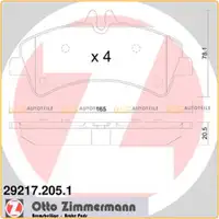 ZIMMERMANN Bremsbel&auml;ge MERCEDES SPRINTER 4,6-/5,t 906 VW CRAFTER 2E 2F hinten