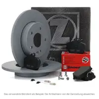 ZIMMERMANN Bremsscheiben + Bel&auml;ge + Wako MERCEDES W169 A150 A160 A160CDI vorne