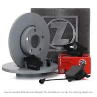 ZIMMERMANN Bremsen Bremsscheiben + Bel&auml;ge + Wako Citroen f&uuml;r Fiat Peugeot vorne