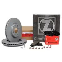ZIMMERMANN Bremsscheiben + Bel&auml;ge f&uuml;r OPEL COMBO CORSA C MERIVA A TIGRA B vorne