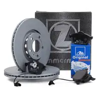 ZIMMERMANN Bremsen Kit Bremsscheiben + ATE Bel&auml;ge A4 A6 PASSAT SUPERB vorne