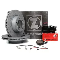 ZIMMERMANN Bremsscheiben + Bremsbel&auml;ge + Wako f&uuml;r PORSCHE 911 (996) 3.6 hinten