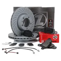 ZIMMERMANN Bremsscheiben + Bel&auml;ge + Wako PORSCHE 911 (997) 3.6 Carrera 4 vorne