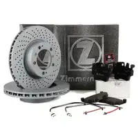 ZIMMERMANN Bremsscheiben + Bel&auml;ge + Wako PORSCHE 911 996 997 BOXSTER 986 vorne