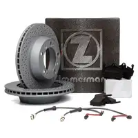 ZIMMERMANN Bremsscheiben + Bel&auml;ge Wako PORSCHE CAYMAN (987) S 3.4 320 PS hinten