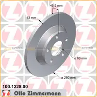 ZIMMERMANN Bremsscheiben Satz f&uuml;r Audi A4 (8D B5) 1.6 1.8 1.9TDI vorne