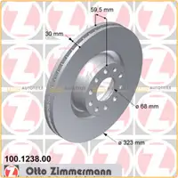 ZIMMERMANN Bremsscheiben f&uuml;r Audi A8 (4D) 2.8-S8quattro 2.8/3.3TDI 1LX vorne