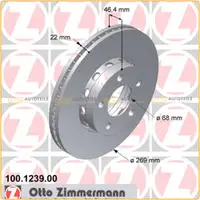 ZIMMERMANN Bremsscheiben f&uuml;r Audi A8 (4D) 2.8-S8quattro 2.8/3.3TDI 1KE hinten