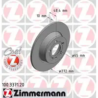 ZIMMERMANN Bremsen Kit Bremsscheiben + Bel&auml;ge f&uuml;r Audi A1 (8X) PR-1KX/1KF hinten