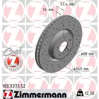 Zimmermann SPORT Bremsscheiben + Bel&auml;ge Wako AUDI A4 B9 A5 F5 Q5 FY Q7 4M vorne