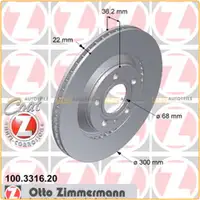 ZIMMERMANN Bremsscheiben Satz f&uuml;r Audi A4 S4quattro (8E B6 B7) PR-1KE/S4 hinten