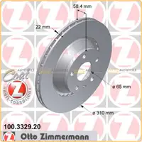 ZIMMERMANN Bremsscheiben + Bremsbel&auml;ge f&uuml;r AUDI TT (8J) 2.0 TFSI 2.0 TDI hinten