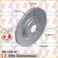 ZIMMERMANN Bremsscheiben f&uuml;r Audi A6 (4F C6) S6quattro Allroad PR-1KW hinten