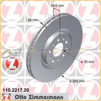ZIMMERMANN Bremsscheiben Satz Alfa Romeo 159 Brera Giulietta Spider vorne