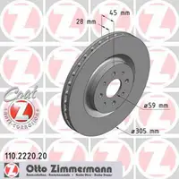 ZIMMERMANN Bremsen Kit Bremsscheiben + Bel&auml;ge + Wako Alfa Romeo Mito 1.4TB vorne