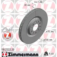 ZIMMERMANN Bremsscheiben Satz ALFA ROMEO GIULIA (952_) 2.0 Q4 + 2.2 D Q4 vorne
