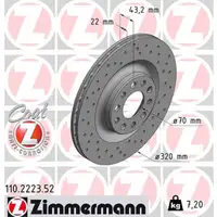 Zimmermann SPORT Bremsscheiben Satz ALFA ROMEO GIULIA (952_) 2.0 2.2D Q4 hinten