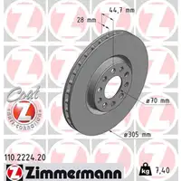 ZIMMERMANN Bremsscheiben Satz ALFA ROMEO GIULIA (952_) 2.0 + 2.2 D vorne