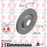 Zimmermann SPORT Bremsscheiben Satz ALFA ROMEO GIULIA (952_) 2.0 + 2.2 D hinten