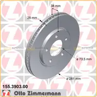 ZIMMERMANN Bremsscheiben + Bel&auml;ge CHRYSLER VOYAGER IV 15 Zoll bis 05.2004 vorne