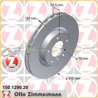 ZIMMERMANN Bremsscheiben f&uuml;r BMW 3er E36 M3 3.0 286/295PS 10.1992-10.1995 vorne