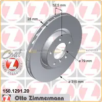ZIMMERMANN Bremsscheiben f&uuml;r BMW 3er E36 M3 3.0 286/295PS 10.1992-10.1995 vorne