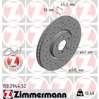 Zimmermann SPORT Bremsscheiben f&uuml;r MINI F55 F56 CLUBMAN F54 CABRIO F57 vorne