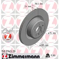 ZIMMERMANN Bremsscheiben Satz f&uuml;r BMW X5 E70 F15 F85 X6 E71 E72 F16 F86 hinten