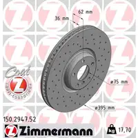 Zimmermann SPORT Bremsscheiben f&uuml;r BMW X5 E70 F15 F85 X6 E71 E72 F16 F86 vorne