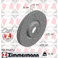 Zimmermann SPORT Bremsscheiben f&uuml;r BMW X5 E70 F15 F85 X6 E71 E72 F16 F86 vorne