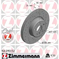 Zimmermann SPORT Bremsscheiben Satz f&uuml;r BMW 5er G30 F90 520d 163 / 190 PS vorne