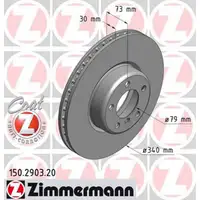 ZIMMERMANN Bremsscheiben f&uuml;r BMW F20 F21 F22 F23 F30 F31 F34 F32 F33 F36 vorne