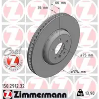 Zimmermann FORMULA F Bremsscheiben f&uuml;r BMW F10 F11 F07 F12 F13 F06 F01-04 vorne