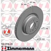 ZIMMERMANN Bremsscheiben f&uuml;r BMW 5er F10 F11 F01 6er F12 F13 7er F01-04 hinten