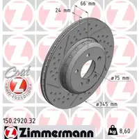 Zimmermann FORMULA F Bremsscheiben Satz f&uuml;r BMW F30 F31 F34 F32 F33 F36 hinten
