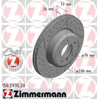 ZIMMERMANN Bremsscheiben f&uuml;r BMW 1er E81 E87 E88 E82 3er E90 E93 E92 E91 vorne