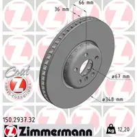 Zimmermann FORMULA F Bremsscheiben Satz f&uuml;r BMW 5er G30 G31 7er G11 G12 vorne