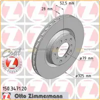 ZIMMERMANN Bremsscheiben Satz f&uuml;r BMW 3er E46 M3 3.2/CSL USA-Ausf&uuml;hrung vorne
