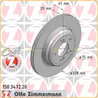ZIMMERMANN Bremsscheiben f&uuml;r BMW 3er E46 M3 3.2/CSL 5er E39 M5 4.9 5.0 hinten