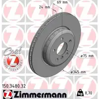 Zimmermann FORMULA F Bremsscheiben f&uuml;r BMW F10 F11 F07 F13 F06 F01-04 hinten
