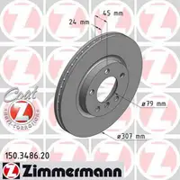 ZIMMERMANN Bremsscheiben + Bel&auml;ge + Wako f&uuml;r MINI R60 R61 COOPER S / WORKS vorne