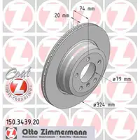 ZIMMERMANN Bremsscheiben + Bel&auml;ge + Wako BMW 7er E65-67 730i ab 07.2005 hinten