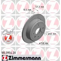 ZIMMERMANN Bremsscheiben Satz f&uuml;r Chevrolet Daewoo Lacetti Nubira hinten