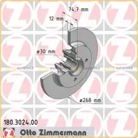 ZIMMERMANN Bremsscheiben + Radlager + Bel&auml;ge PEUGEOT 308 SW (4E_, 4H_) hinten